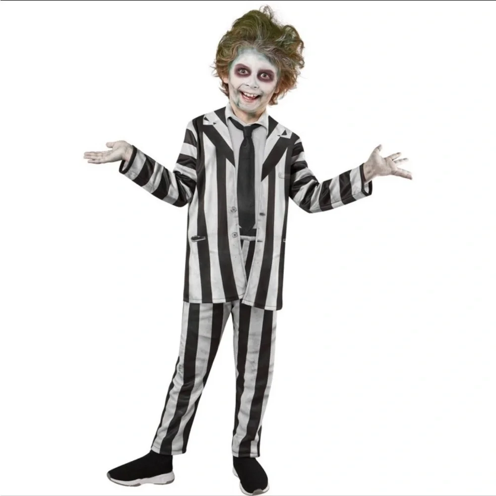 Beetlejuice Child Halloween Costume Sz medium